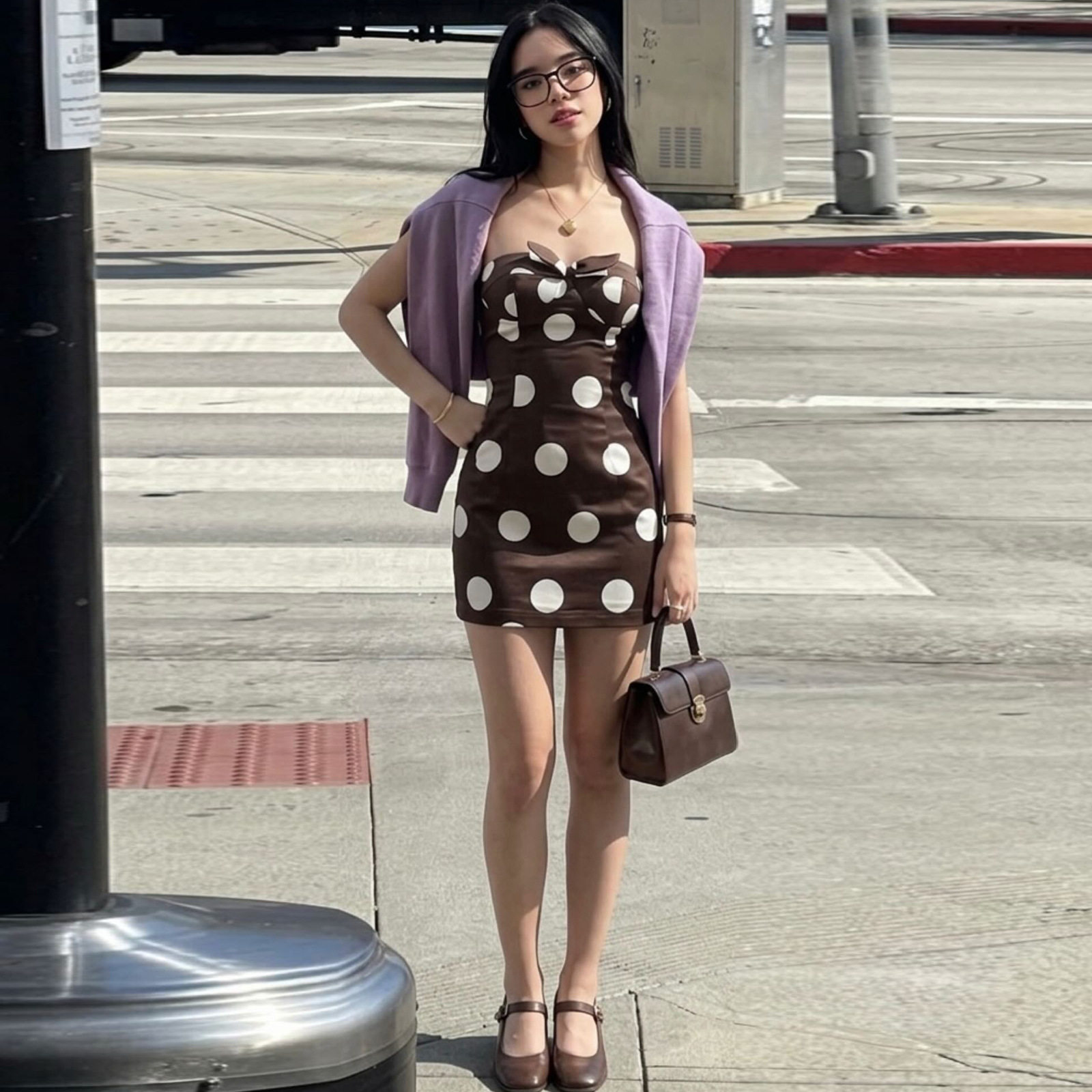 Summer Womens Dress Off Shoulder Color Block Polka Dot Hollow Out Bodycon Style Perfect for Parties or Casual