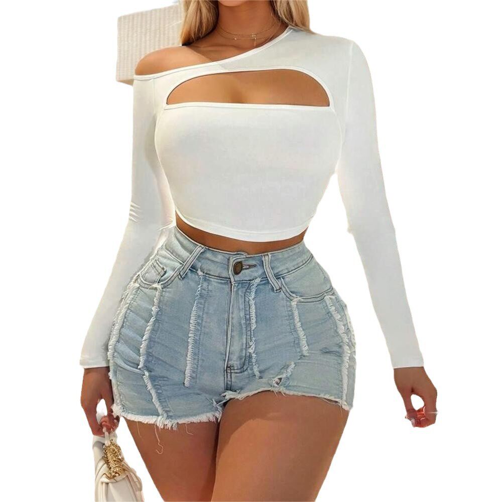 Womens Casual Off Shoulder T Shirt Stylish Minimalist Short Sleeve Spring Summer Fashion Wholesale Available