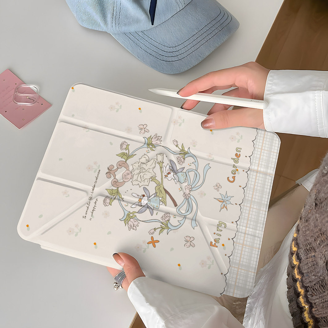 Garden Elf Butterfly Ipadpro 11inch Air6 Protective Case Mini7 Tablet 10/9/8 Generation A16 Protective Case 5