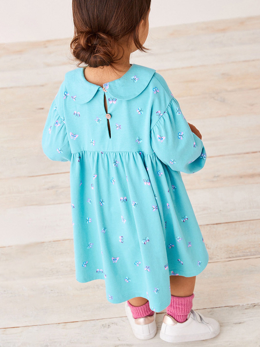 Girls' Autumn Long-sleeve Princess Dress, Homewear Cotton Kids' Dress