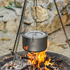 Biwei Pure Titanium Camping Soup Pot Hanging Pot Large Capacity Titanium Pot Outdoor Hot Pot Cookware Rice Pot Boiling Water Pot Camping Pot