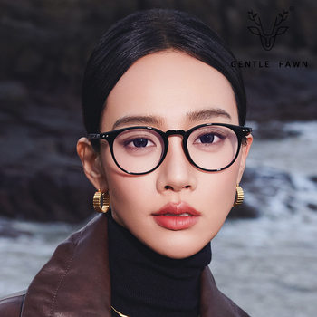 K9152 New Vintage Glasses Women's Ins Small Frame Plain Glasses Frame All-match TR Glasses Anti-blue Glasses Frame