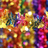 2026 New Year's Day Shopping Mall Classroom Garland Decorations Colorful Strips Five-Star Tinsel Ribbons Dense Wedding Decorations