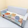 New Multifunctional Line Blanket, Sofa Towel, Double-Sided Sofa Blanket, Backrest, Bay Window Blanket, Cushion, Universal for All Seasons, Flowers Bloom and Wealth