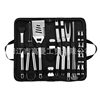 Factory Export Cross-Border E-Commerce Customized Wholesale Barbecue Tool Set Combination Portable Various Cloth Bags Small Tube Handles