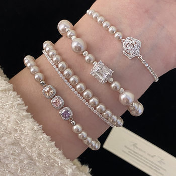 Manta Rose Shijia Bead Bracelet Women's Drawable Niche Design Bracelet Light Luxury Elegant Bracelet Sweet Bracelet