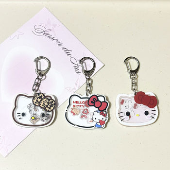 Cat Shake Acrylic Keychain School Bag Pendant Fun Accessories Cute Cartoon Bag Hanging Acrylic
