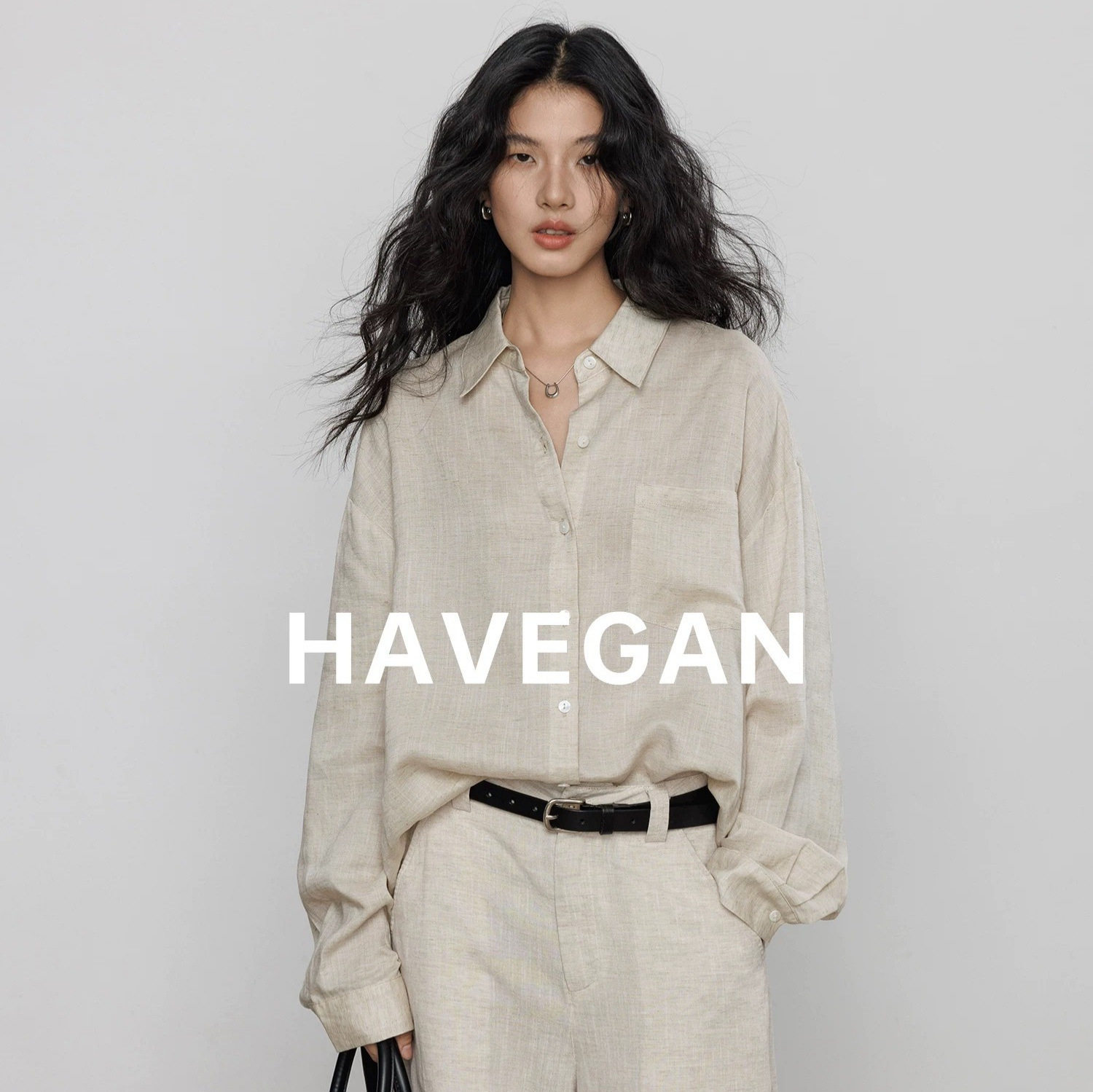 Yama HAVEGAN/льняная рубашка с длинными рукавами из тенсела, женский повседневный топ в стиле old money lazy retro для пригородных поездок Изображение 1