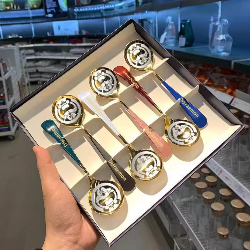 Stainless Steel Xingba Spoon Home Internet Celebrity Boutique Spoon Creative Ins Korean Style Spoon Cute Goddess Dingdang Cat Spoon