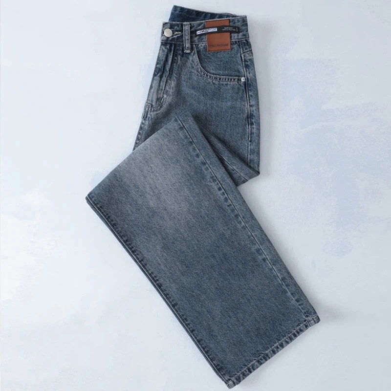 Womens Distressed Wide Leg Jeans Loose Fit High Waisted Versatile Style Spring Fashion Wholesale Available