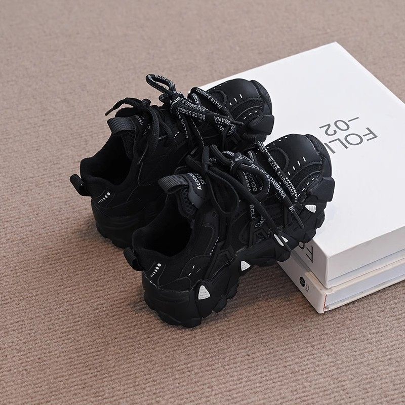 Girls' sneaker 2024 New Autumn and Winter Boys' Shoes Winter Children's Torre Shoes fleece-lined Baby's Cotton Shoes