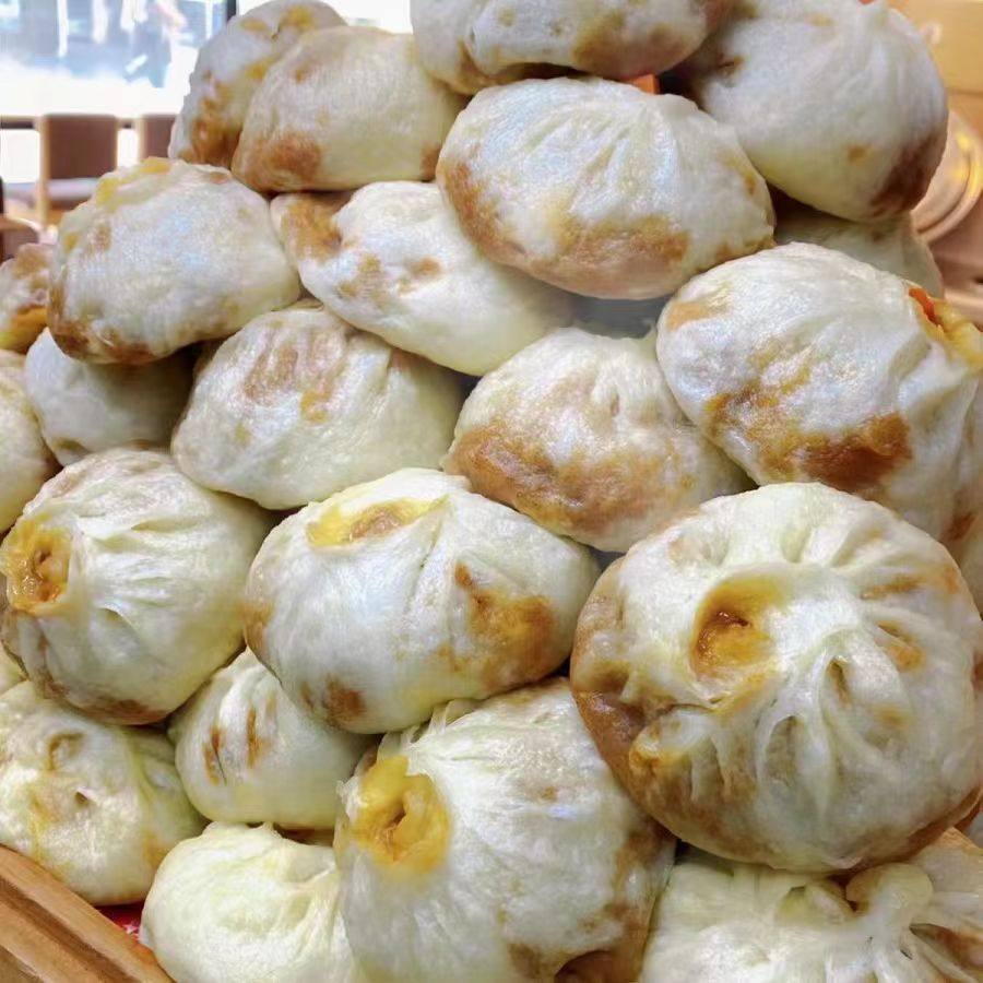 Quick-Frozen Old Dough Fresh Meat Buns Breakfast Semi-Finished Products Heated Ready-To-Eat Buns Small Steamed Buns Handmade Kidsren's Breakfast Buns
