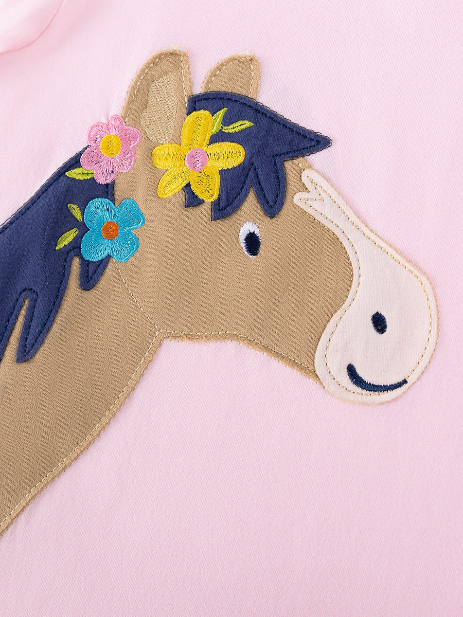 Grosir pakaian anak, set kartun anak gaya, set dua bagian anak perempuan bergaris lucu musim panas