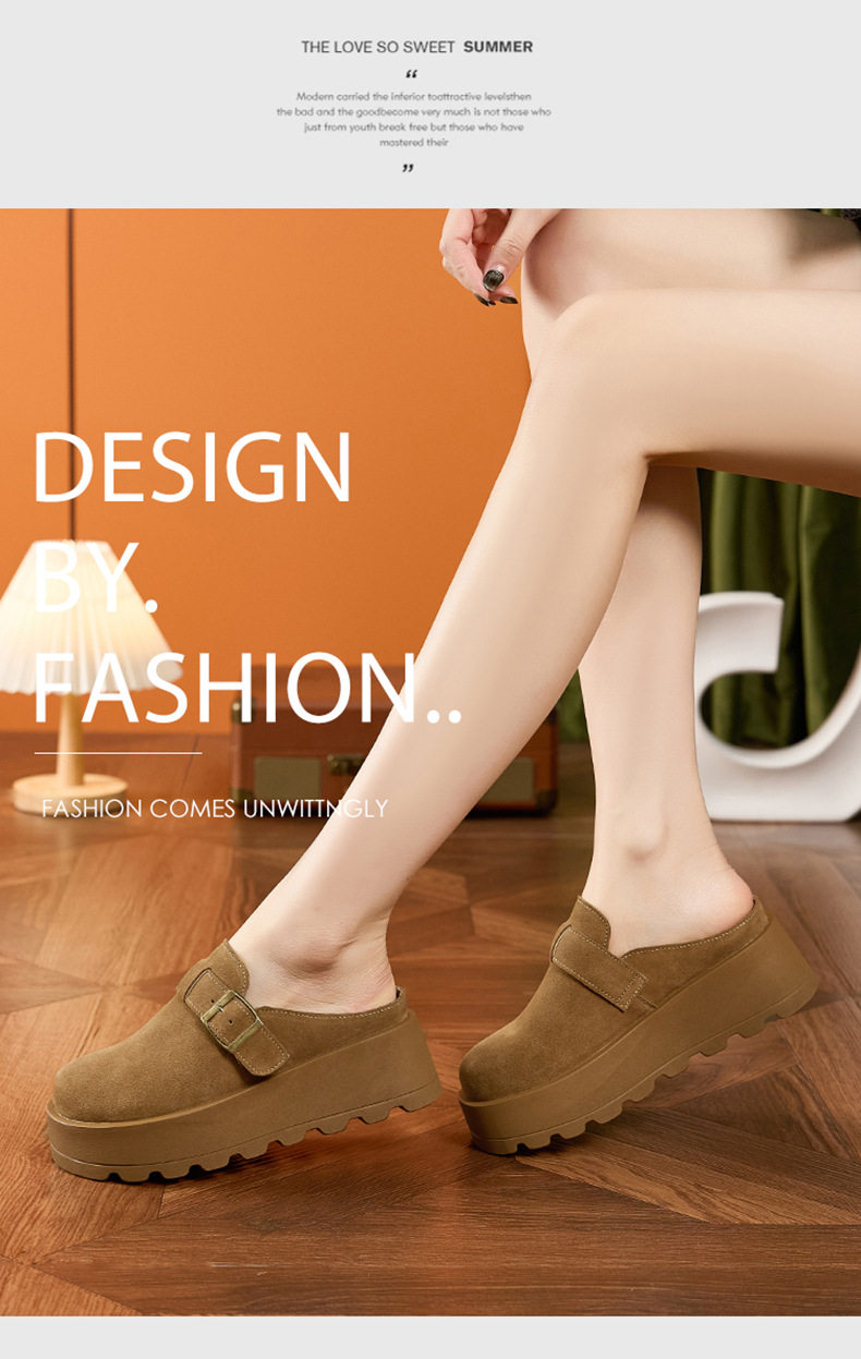 Sandal Birkenstock nữ đế dày mũi tròn, phong cách thoải mái — Xanh rêu, Kaki, Nâu lạc đà chi tiết 9