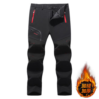 Factory wholesale outdoor slim fit men's and women's soft shell lovers pants ski autumn and winter cold warm plus velvet generation