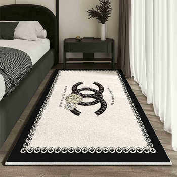 Light Luxury French Style Chanel Style Carpet Household Imitation Cashmere Carpet Thickened Long Wool Carpet Bedroom Bedside Carpet Bay Window Mat