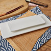Western-Style Tableware Flat Tray Creative Rectangular Sushi Plate Cake Plate Baking Plate Pure White Ceramic Plate