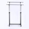 Iron Double-Pole Clothes Drying Rack Indoor Balcony Floor-Standing Clothes Rack Liftable Balcony Clothes Drying Rack Clothes Drying Rack Convenient