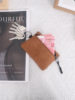 Canvas Small Wallet Coin Purse Portable Small Bag Lanyard Buckle Women's Wallet Coin Key Card Bag Cosmetics Bag