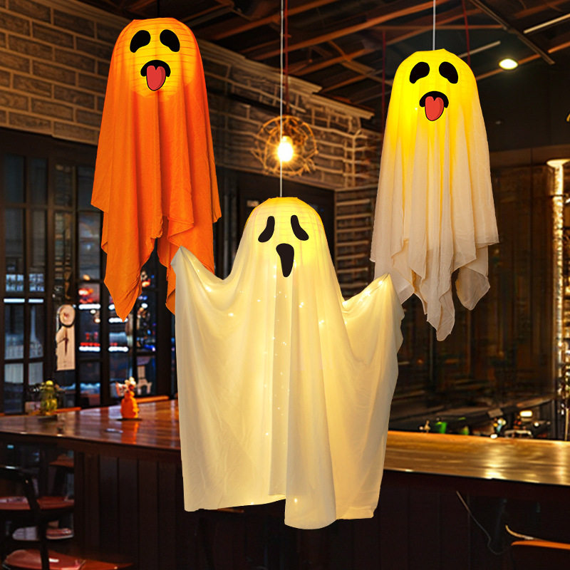 Halloween Ghost Lantern Hanging Decoration Halloween Decoration Pendant Party Layout Props Halloween Satchel Lantern
