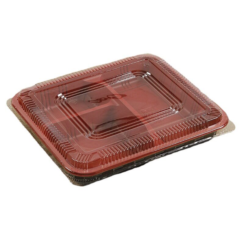 Spot Disposable Takeaway Fast Food Box Microwaveable Japanese Food Grade Plastic Pp Three-Compartment Packed Lunch Box