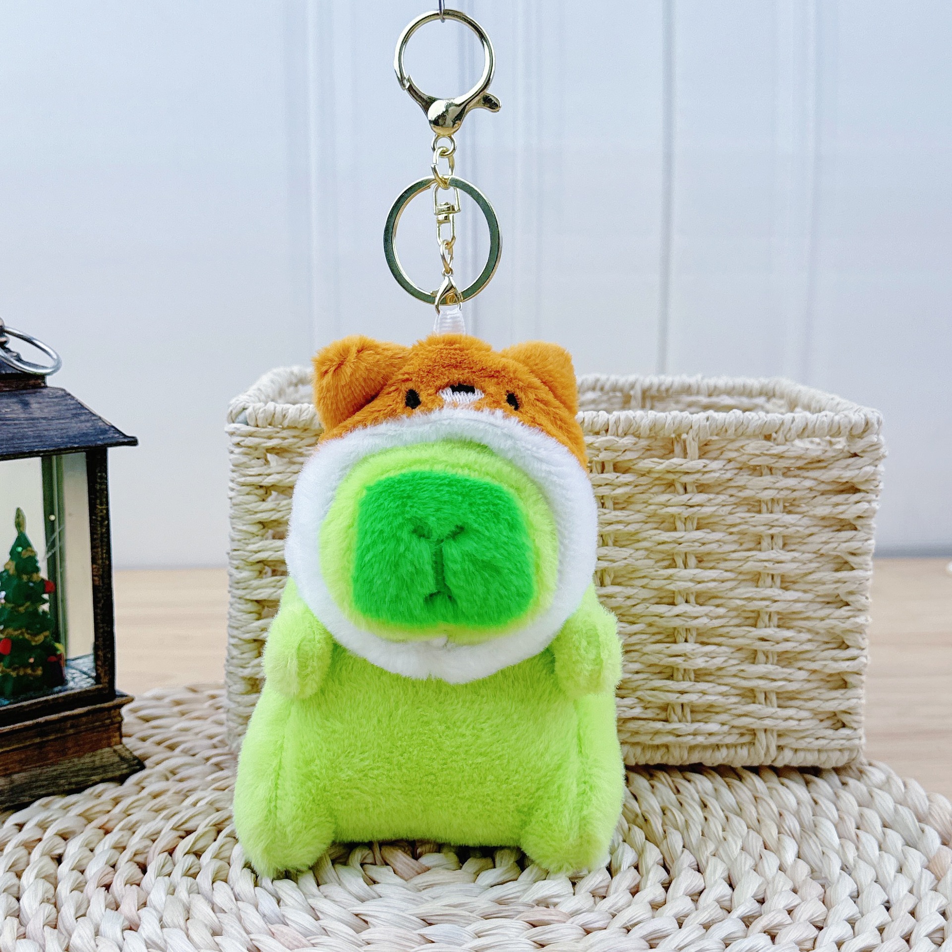 可爱卡皮巴拉公仔水豚鼠毛绒玩具玩偶钥匙扣书包挂件抓机娃娃批发