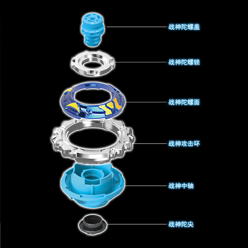 Metal Spinning Battle Top Toy Upgraded Version Battle Disk Super Change Boy Battle Top Kidsren's Pull String Set New Style