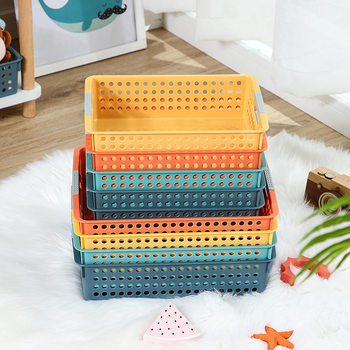 Wholesale Desktop Storage Plastic Basket Snack Storage Basket Storage Box Kindergarten Toy Sundries Storage Basket