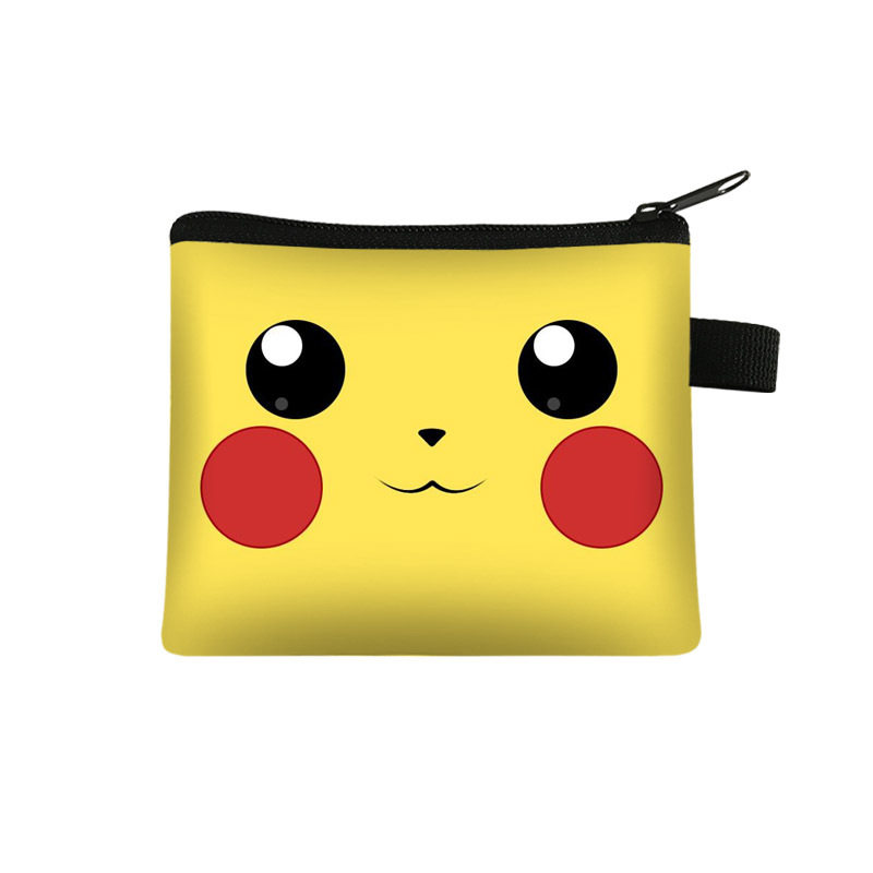 New INS style Pikachu printed coin purse children's card bag for boys and girls primary school students storage bag bag wholesale hot