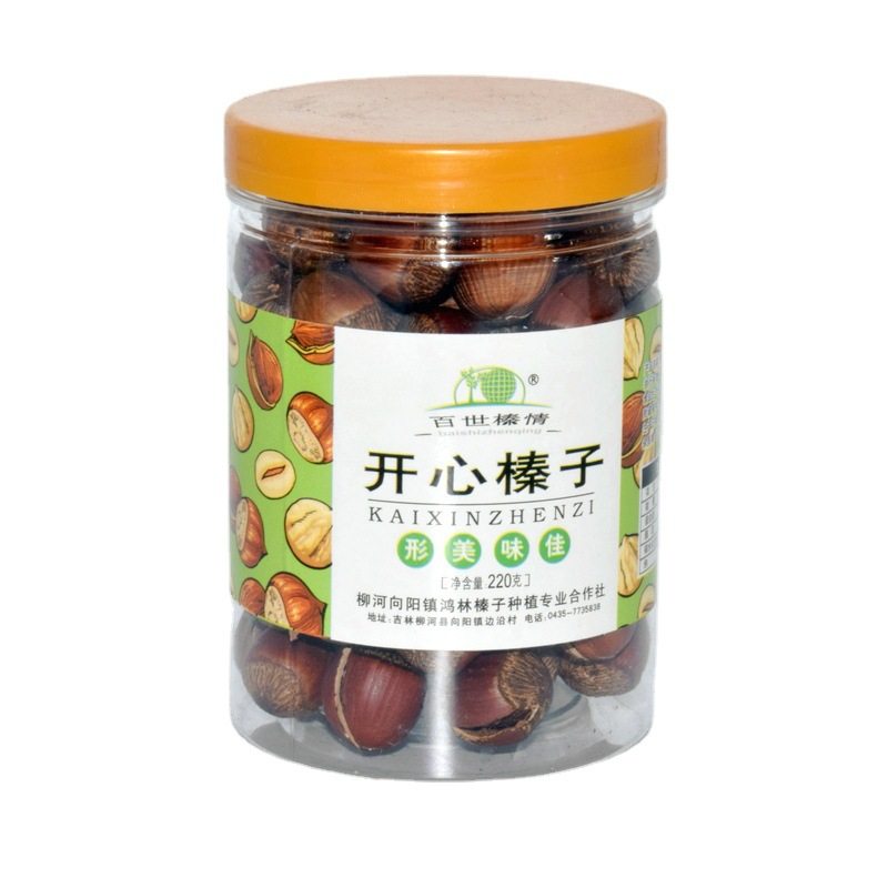 Baishi Zhen love Northeast hazelnut open cooked large new original flavor canned 220g nuts wholesale flat European Big Hazelnut