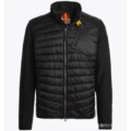 Pieced stand collar black down jacket (no hood)