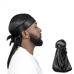 Amazon's New Silks and Satins Leopard Print Pirate Hat European and American Hip-Hop Elastic Toe Cap Long Tail Men's Headscarf