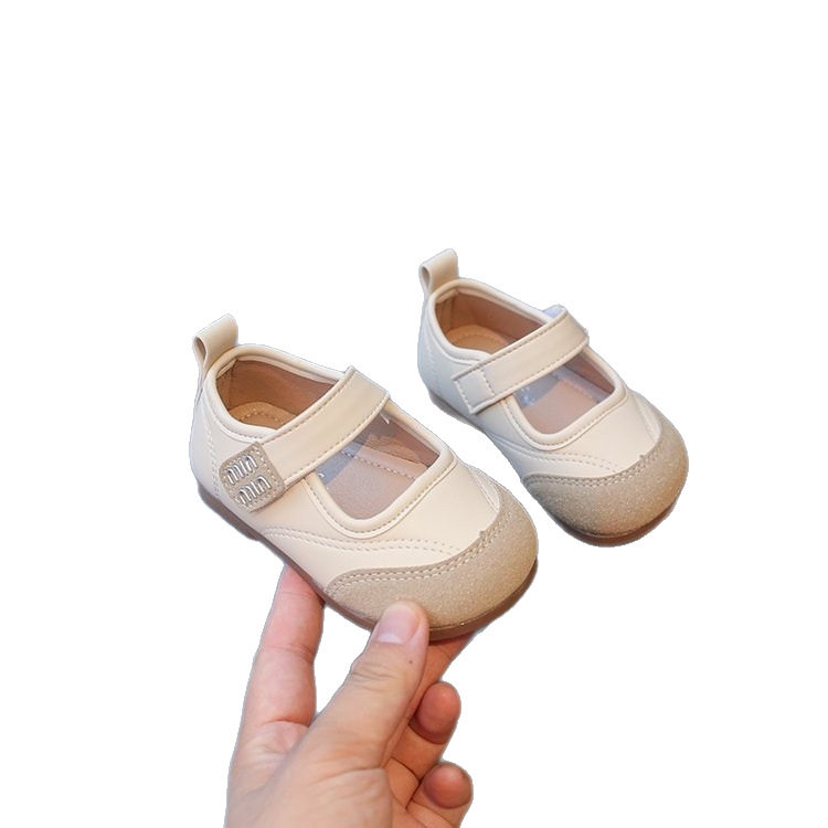 Fashionable Children's Shoes, Baby Soft-Soled Toddler Shoes, One-Year-Old Girls' Small Leather Shoes, Breathable Autum New Style