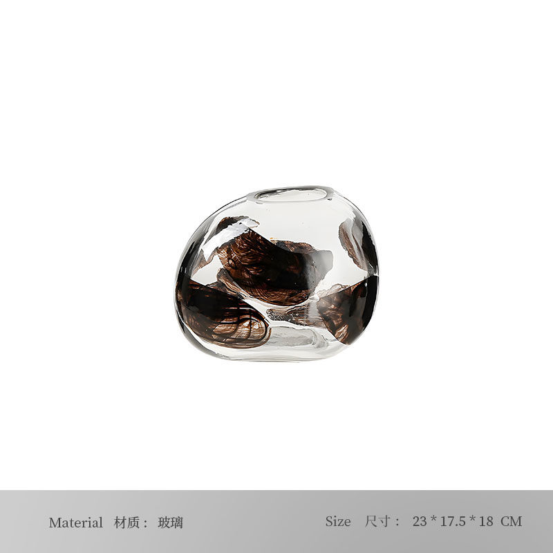 轻奢现代玻璃花瓶多款样板间售楼处北欧家居客厅餐桌软装家居饰品