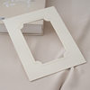 Modern Minimalist Photo Frame with Perforated Square Card Paper, New Chinese Style with Auspicious Cloud Corner, Irregular White Mounting Liner for Art Exhibition Frame