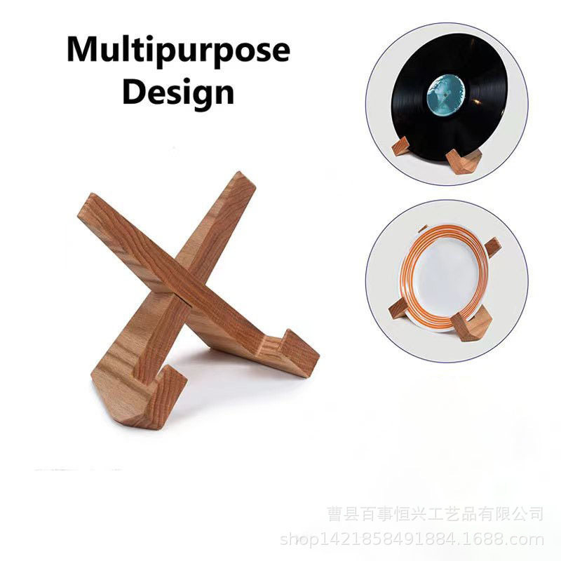 Household Lazy Recipe Rack Reading Rack Solid Wood Record Storage Display Rack iPad Wooden Lazy Stand