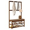 Clothes Rack, Floor-Standing, Bedroom Entrance, Foyer Combination, Multi-Functional Shoe-Changing Bench, Coat Rack, Integrated Simple Clothes Rack
