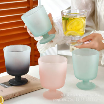 Wholesale Nordic Style Red Wine Glass Thickened Wine Glass Transparent Glass Tall Wine Glass Household White Wine Cup