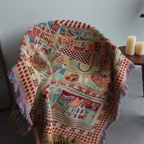 Cross-Border Foreign Trade New Product Double-Sided Jacquard Knitted Personalized Thread Blanket Sofa Towel Cover Blanket Shawl