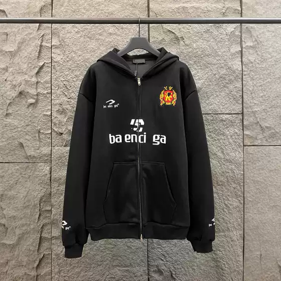 Correct Version of Paris B's 25Fw Man Series No. 10 City Limited Zipper Sweatshirt Couple Cardigan Jacket