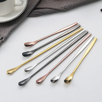 304 stainless steel melon seeds spoon Japanese style seasoning spoon creative coffee dessert honey long handle mixing spoon mixing stick