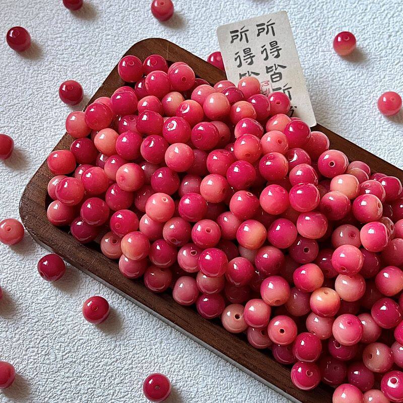 Rose purple natural bodhi hand string loose beads handmade DIY beaded bracelet jewelry accessories beads plate string women wholesale