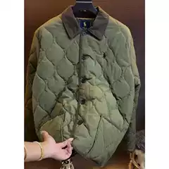Autumn and Winter Men's High-Quality Lapel Diamond Cotton Jacket Loose New Casual Fashion Warm Versatile Jacket Simple