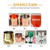 Cross-Border Bar Supplies Sparkling Wine Goblets Thickened Slanted Mouth High-End Banquet Champagne Glasses Electroplated Stainless Steel Wine Glasses
