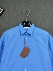 Men's New Old Money Style Wool Blend Business Casual Long-Sleeve Shirt, Minimalist Design, Skin-Friendly and Breathable