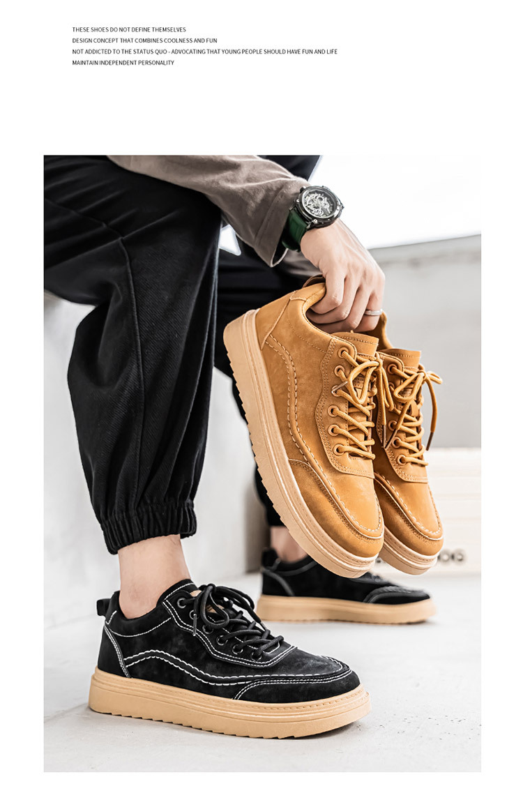 Men's Shoes 2025 Autumn New Men's Breathable Trbottomy Shoes Trbottomy Easiest for Match Thick-Soled Sports Shoes Casual Sneakers Leather Shoes 2 O1CN01MCUJ3E1IneVPDasZA !!2215987860938 0 cib