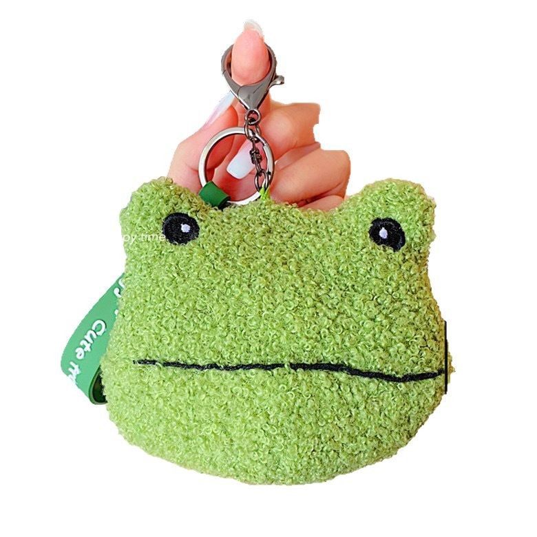 Original Creative Internet Red Frog Head Coin Purse Pendant Cartoon Cute Children Coin Bag Earphone Bag Storage Bag