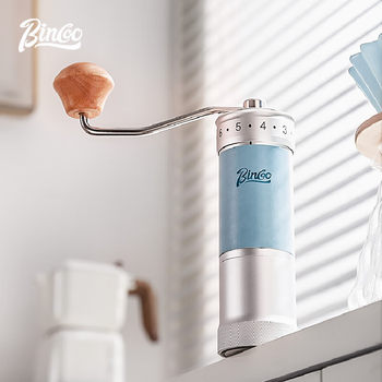 Bincoo External Hand-Cranked Coffee Grinder Cnc6 Star Steel Core Coffee Bean Grinder Portable Hand-Cranked Coffee Machine Gift