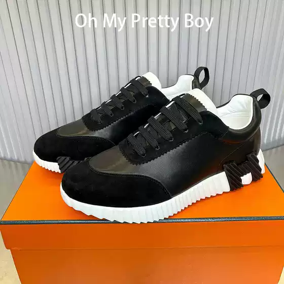 Popular Men's Shoes~Pure Handmade Color Matching Fashion Casual Shoes Spring Autumn Leather Lace-Up Color Matching Men Women Sneakers