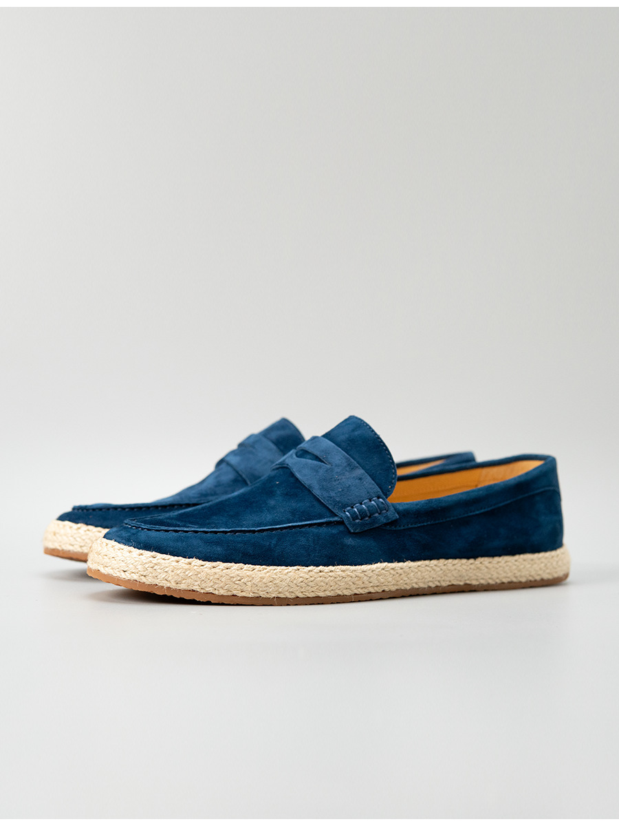 Giày lười nam Luofan chất liệu cashmere, đế cói đan thủ công, không dây, đa năng — màu đen, Màu xanh dương, màu xám, Xanh lá cây